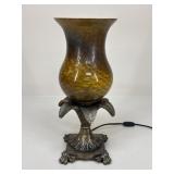 Resin Lamp W/ Glass Shade