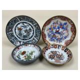 Porcelain Dishes w/ Metal Lining / 4 pc