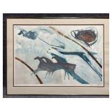 Many Horses Series XII Monotype by Jack Eggman