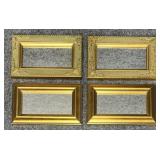 4/PC Mirrors in Gold Tone Frames