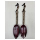 Carved Wooden Spoons / 2 pc