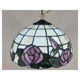 Hanging Light w/ Stained Glass Shade