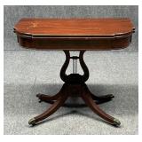 Mahogany Game Table w/Lyre Base