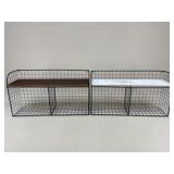 Metal & Wooden Wall Shelves / 2 pc