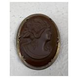 Antique Victorian Cameo Brooch Pin