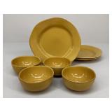 Pier 1 Elemental Earthenware Bowls & Plates|7 pc