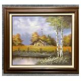 Original Oil Painting on Canvas Signed E. Robel