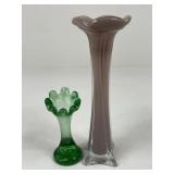 Art Glass Vases / 2 pc
