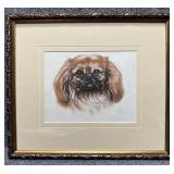 Vintage Pekinese Portait Print