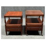 Pair of Willett Solid Wildwood Cherry Side Table