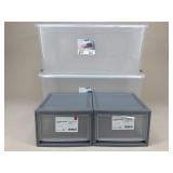 Iris & Sterilite Storage Containers|4 pc