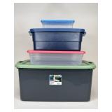 Rubbermaid & Sterilite Storage Containers|4 pc