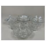 Crystal Bowls &  Creamers / 6 pc