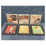 6/PC Cooking/Baking Wall Decor