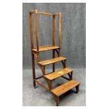 Rolling Wood Library Stairs