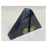 Pair Of Transamerica Marble Bookends