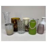 Ceramic & Glass Vase Assortment|9 pc