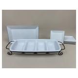Ceramic Trays & Plates / 6 pc