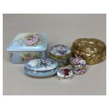 Ceramic & Porcelain Trinket Boxes|6 pc