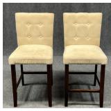 Pair of Tufted Counter Height Barstools