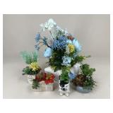 Artificial Arrangements in Planters / 5 pc
