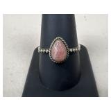 Sz 10 Sterling Silver Ring w/ Stone