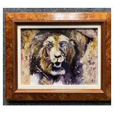 Lion Original Oil Painting on Canvas Signed