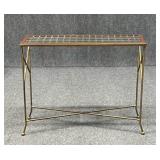 Metal & Beveled Glass Console Table