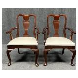 Queen Anne Style Dining Arm Chairs / 2 pc