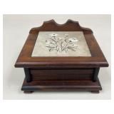 Wooden Box w/ Tile Accent