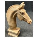 Carved Stone Horse Sculpture