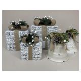 Large Bells & Lighted Gift Boxes|5 pc