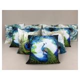 Decorative Peacock Pillows / 10 pc