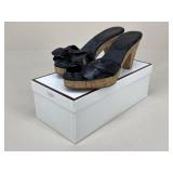 Sz. 10 Womenï¿½s Coach "Karen" Cork Wedge Heels