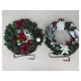 Christmas Wreaths W/ Hangers|4 pc