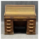 Wood Roll Top Desk