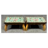 Pair of Stools w/ Mosaic Tops