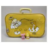 Childrens Care Bears Suitcase w/ 2 Figures