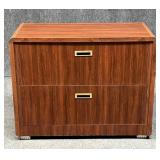 Rolling Wood Filing Cabinet