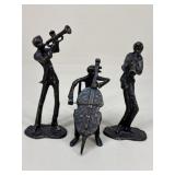 Gatco Solid Brass Jazz Musician Sculptures|3 pc