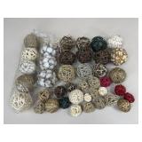 Natural Material Decorative Orbs / 40 pc
