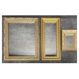 3/PC Mirrors Gold Tone Framed