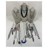 Costume Jewelry Necklaces / 24 pc