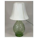 Vaseline Glass Lamp w/ Shade