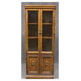 Wood Lighted Bookcase w/ Doors