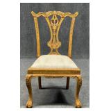 Ball & Claw Chair w/Faux Leather Seat