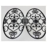Pair Of Metal Wall Decor Panels