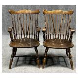 Pair of Spindle Back Dining Chairs