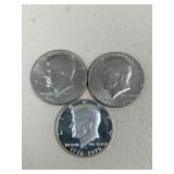 1776 - 1976 Kennedy Half Dollars / 3 pc