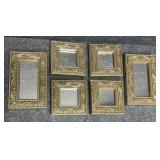 6/PC Mirrors in Silver Tone Frames